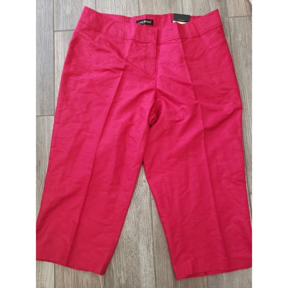 Lane Bryant Pants - Nwt Lane Bryant 16 Dark Red Polyester/Silk Blend Crop Pants In Size 16